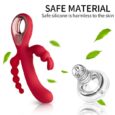New Red Rabbit Vibrator Bead Anal Plug sex Toys For Women