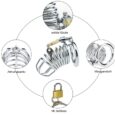 Stainless Steel Metal Chastity Cage Penis Locks Sex Cook for Men