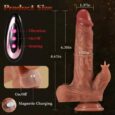 5 In1 Heating & Licking Vibrating Rotating Automatic Thrusting Realistic Dildo Vibrator