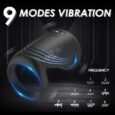 Delay Trainer Wireless Vibrator Black Glans Stimulator Penis Massager Ring for Enhanced Pleasure For Men