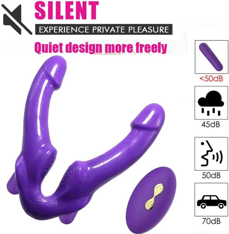 cheap price dual head strapless strapon blue color sex toys india