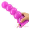 FAAK Five Beads Big Size Anal Butt Plug  Purple