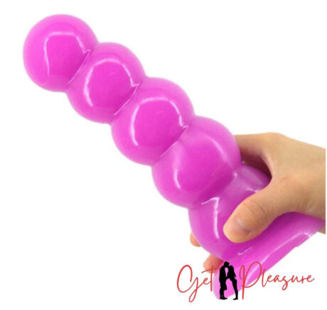 FAAK Five Beads Big Size Anal Butt Plug  Purple