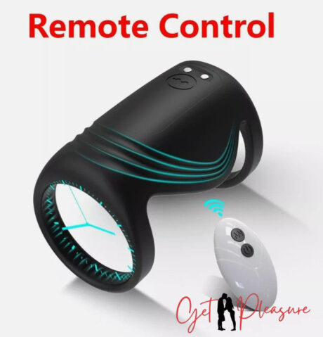 Delay Trainer Wireless Vibrator Black Glans Stimulator Penis Massager Ring for Enhanced Pleasure For Men