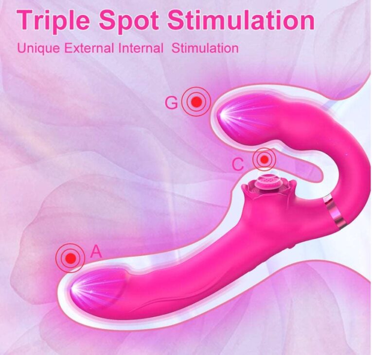 triple Spot Stimulation Vibrator Pink Sex Toys India