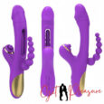 4th Generation USB Powered 4 in 1 Flapping Tapping anal Bead Vibrator Rabbit Vibrator