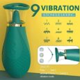 Nipples Sucking Vibrator Sex Toys, Clitoral 3 Sucking 9 Licking Modes Green