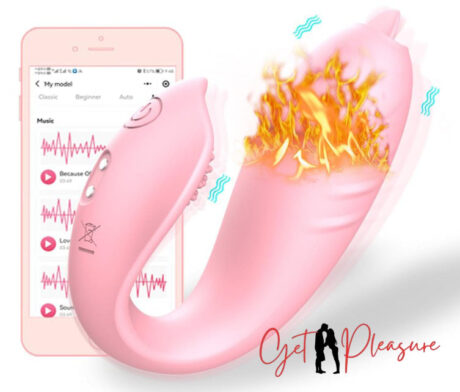 App Control Panty Vibrator with Licking U vibrator Heating Function for women