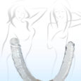40cm Transparent Double Headed Dildo For Couple