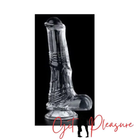 Realistic Horse Dildo Transparent White For Women