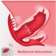 7 Tongue Licking Modes 3 Electric Modes Wireless Remote Control Underwear Women Sex Toy