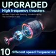 10 Modes Vibrating Thrusting  Anal Beads Long Prostate Butt Plug with Pull Ring