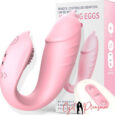 Remote Control Wearable Panty Vibrator with Heating Function Licking Sex Toys
