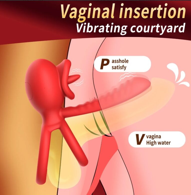 Tounge Licking Vibrating Red Penis Ring India