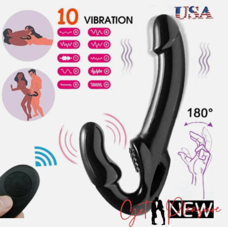 Double Penetration Strapless Vibrator Strapon Vibrating Lesbian Sex Toys India