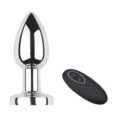Solid Metal Material Rechargeable wireless Anal plug with Remote control