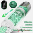9 In1 Automatic Male Masturbator with Tongue Licking Penis Pump with 7 Rotating & 4 Pump & 7 Licking & 7 Sucking