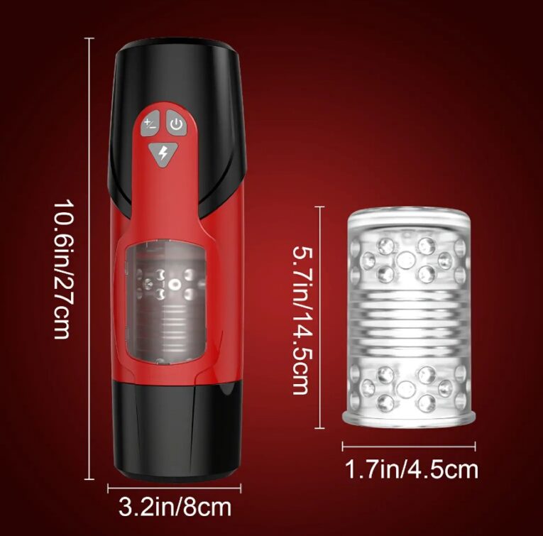Handsfree Stamina Training Automatic Thrusting Masturbator Red
