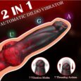 8.7 Inches Platinum Silicone Thrusting Dog Dildo With Vibration