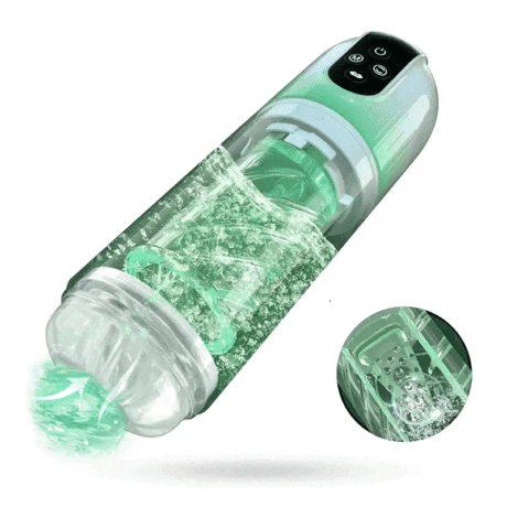 9 In1 Automatic Male Masturbator with Tongue Licking Penis Pump with 7 Rotating & 4 Pump & 7 Licking & 7 Sucking