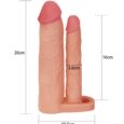 8 Inches Double Penetration Penis Sleeve Add 2 Inches Extra