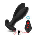 Black Buttplug Portable Electric Shock Wireless Prostate Massager