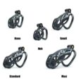 Cobra 2.0 With Arc Ring New Upgrade Small Black Cobra Male Chastity Cage Black