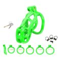 Standard Green Cobra Male Chastity 5 Rings Kit With Pussy Urethral