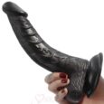 American Ulf Black Curved Silicone Penis Dildos
