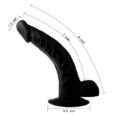 American Ulf Black Curved Silicone Penis Dildos