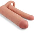 8 Inches Double Penetration Penis Sleeve Add 2 Inches Extra