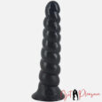 10 Inches Thick Spiral Big Anal Long Plug With Suction Cup Black