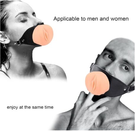 Silicone Vagina Face Oral Sex Mouth Gag For Couples