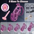 3D Face Purple Cobra Nano Chastity Kit With Urethral For Men