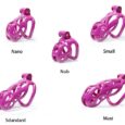 3D Face Purple Cobra Nano Chastity Kit With Urethral For Men