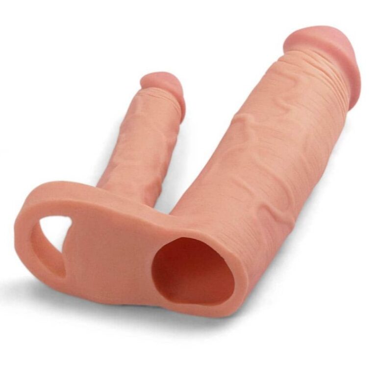 Realistic 2 In 1 Anal Dildo Sleeve For Men