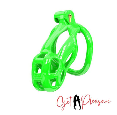 Small Parrot Green Cobra Male Chastity Cage Device