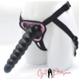 Faak Large Spiral Strap On Dildo Black