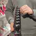 10 inches long and 3 inches width 8 rings Spiral gradually larger Anal Sex Toys Black
