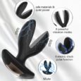 Black Buttplug Portable Electric Shock Wireless Prostate Massager