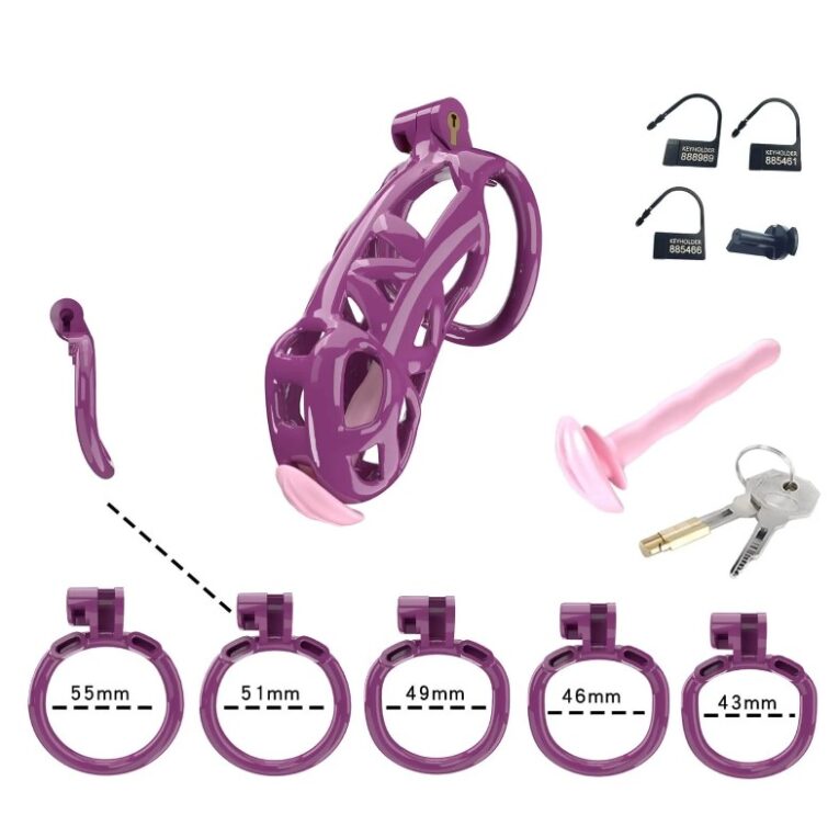 Xtra Large Purple Male Chastity device Purple Maxi
