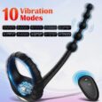 3in1 Triple Pleasure Prostate Vibrating Massager For Men