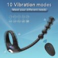 3in1 Triple Pleasure Prostate Vibrating Massager For Men