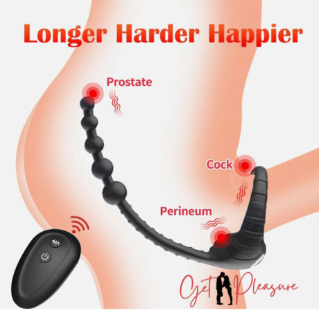 3in1 Triple Pleasure Prostate Vibrating Massager For Men