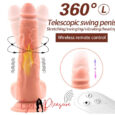 8.6 Inches 360° Rotation 10 Powerful Vibrations Realistic Penis With Wireless Remote