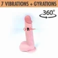 8.6 Inches 360° Rotation 10 Powerful Vibrations Realistic Penis With Wireless Remote