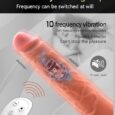 8.6 Inches 360° Rotation 10 Powerful Vibrations Realistic Penis With Wireless Remote