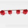 High Quality Ankle and Wrist Steel Bar Spreader Bondage Restraint – Red