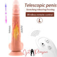 8.6 Inches 360° Rotation 10 Powerful Vibrations Realistic Penis With Wireless Remote