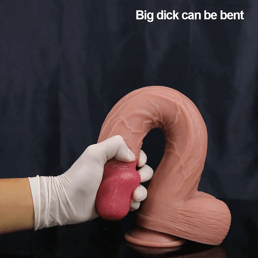 New 14 Inches Long Size  Food grade liquid double-layer silicone soft Dildo